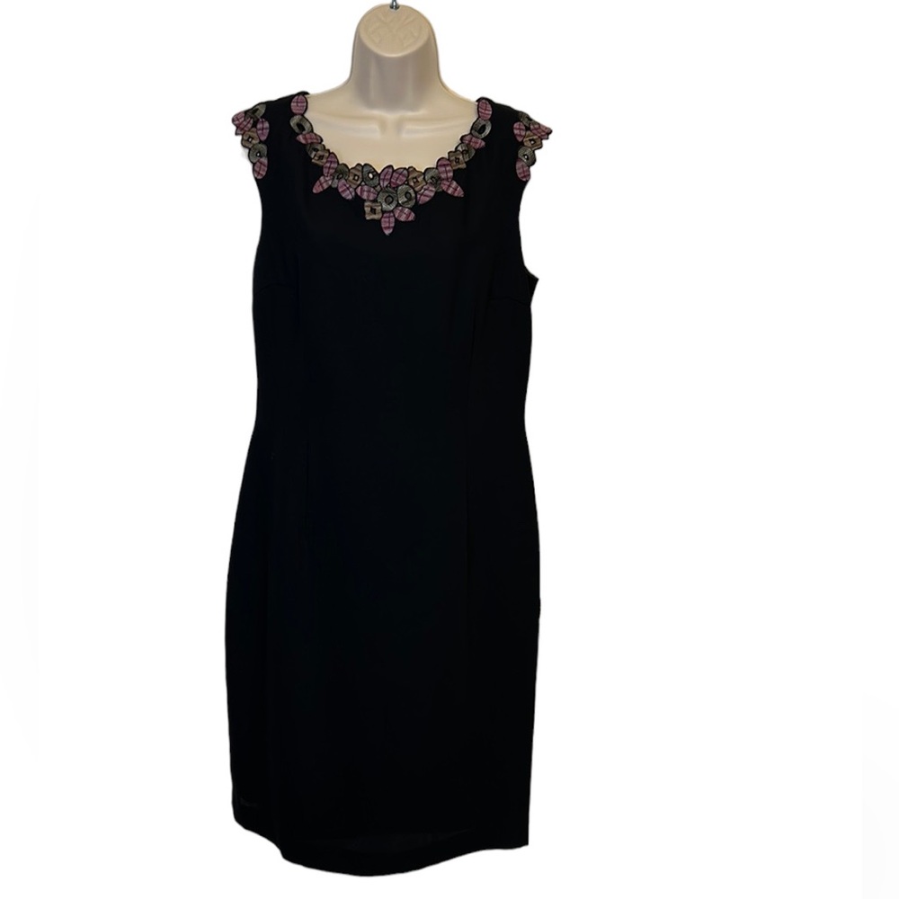 Vintage London Times Embroidered Sheath Dress